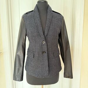 Burberry Wool Leather Jacket Blazer